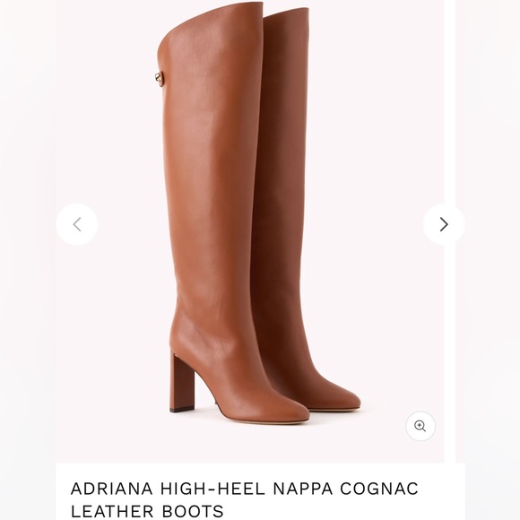 ✨NEW✨Maison Skorpios Nappa Leather Cognac Boots - Picture 1 of 12